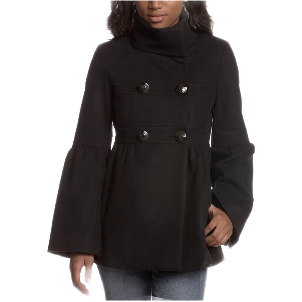 JESSICA SIMPSON Double Breasted Funnel Neck Coat